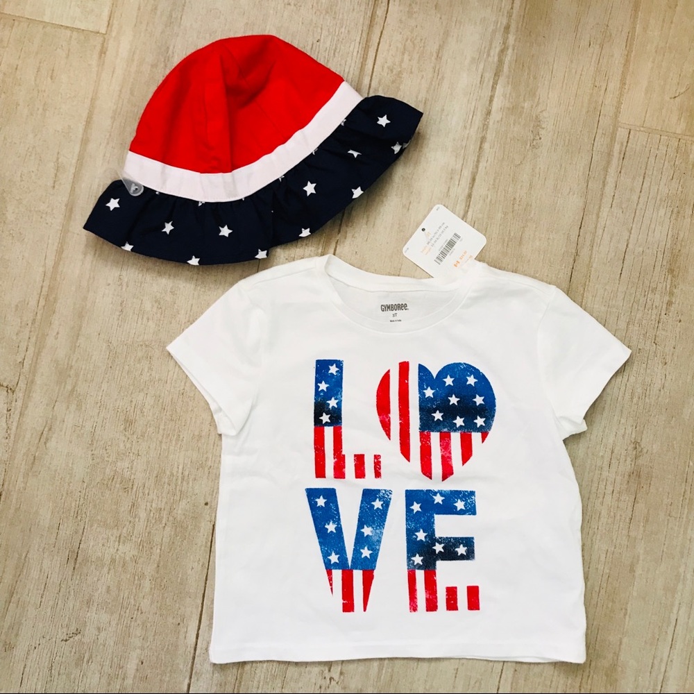 Gymboree Love Tee 4th of July